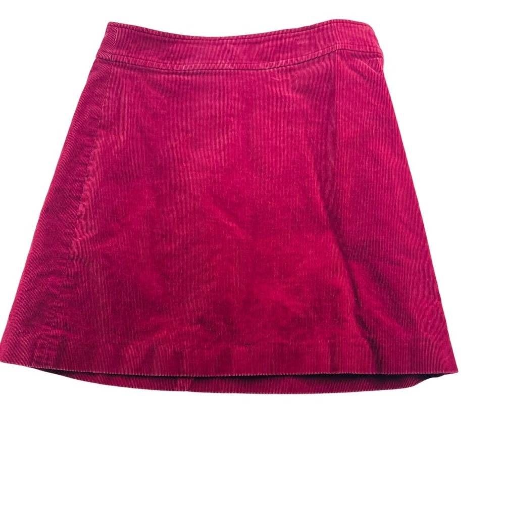 J. Crew Merchantile Women's size 0‎ Corduroy Burgandy Short A Line Skirt